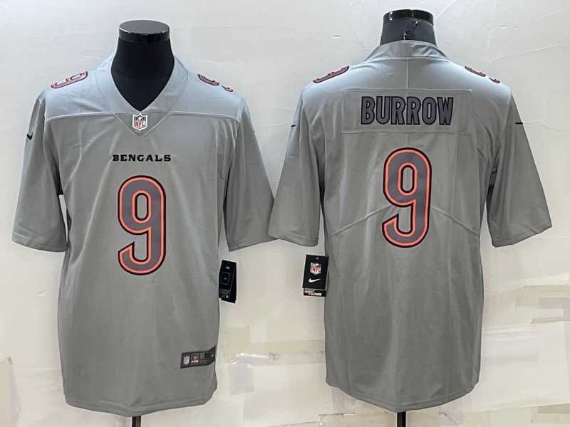 Men's Cincinnati Bengals #9 Joe Burrow Grey Atmosphere Fashion 2022 Vapor Untouchable Stitched Limited Jersey,We sell and wholesale Men's Cincinnati Bengals #9 Joe Burrow Grey Atmosphere Fashion 2022 Vapor Untouchable Stitched Limited Jersey on line form chian!